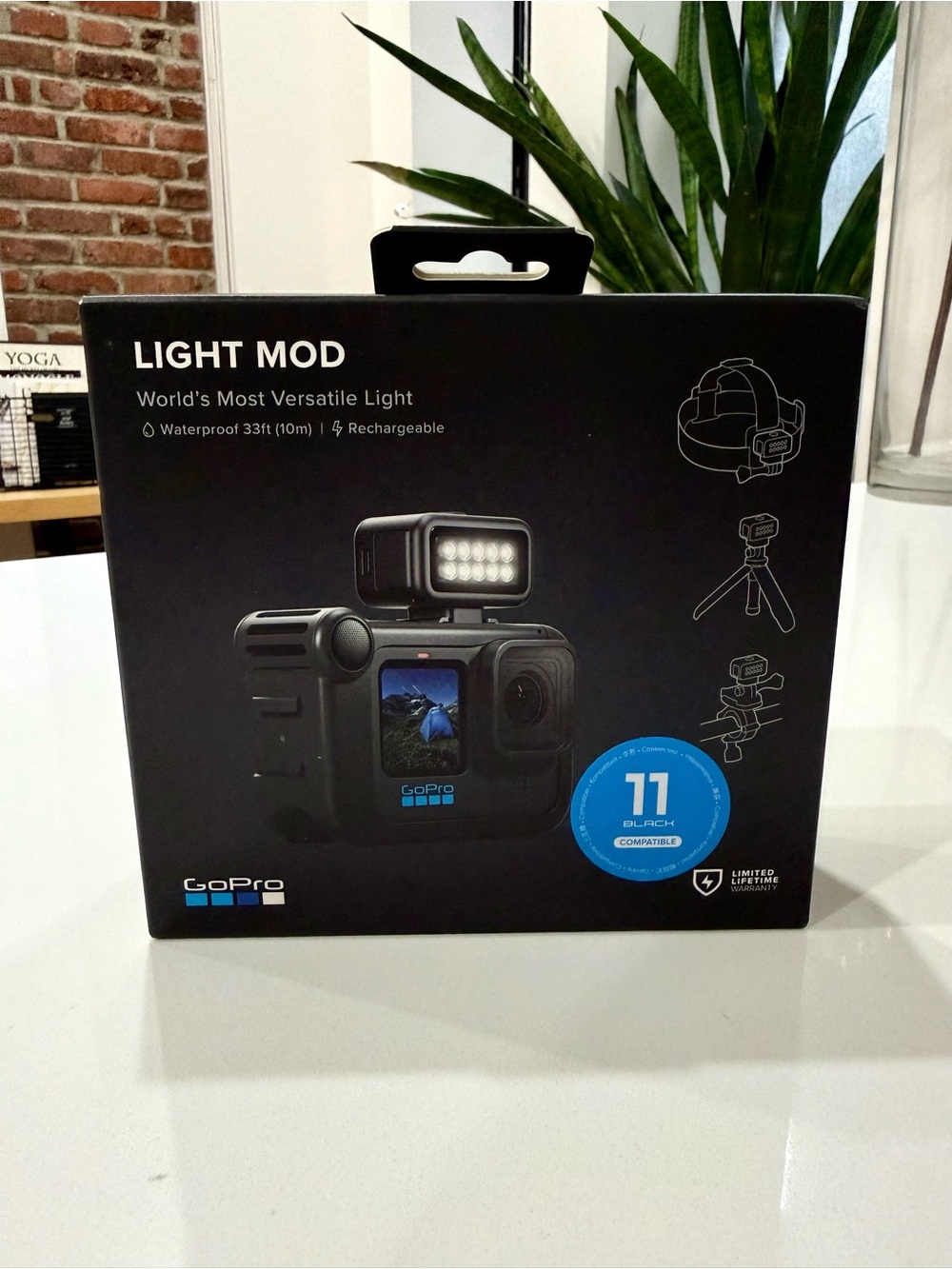 GoPro Light Mod in Black - Rechargeable LED Camera Light New In Box